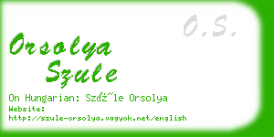 orsolya szule business card